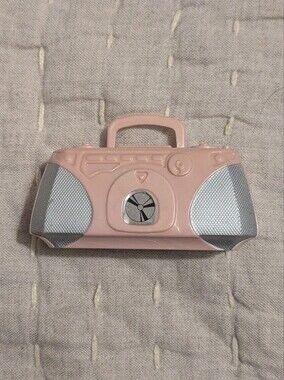 Barbie Doll My Scene Light Pink Stereo Radio Music CD Player Boombox Accessory